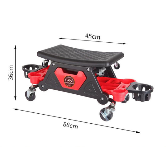Detailers Stool with Rolling Creeper